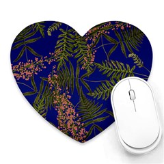 Fern Blue Heart Mousepads by snowwhitegirl