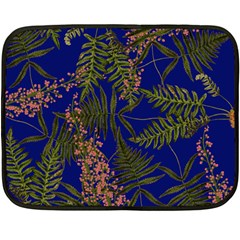 Fern Blue Double Sided Fleece Blanket (mini)  by snowwhitegirl