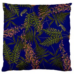 Fern Blue Standard Flano Cushion Case (two Sides)