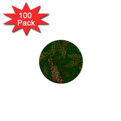 Fern Dark Green 1  Mini Buttons (100 Pack)  by snowwhitegirl