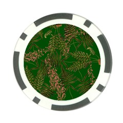 Fern Dark Green Poker Chip Card Guard by snowwhitegirl