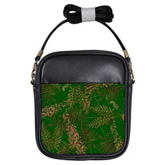 Fern Dark Green Girls Sling Bag by snowwhitegirl