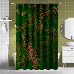 Fern Dark Green Shower Curtain 48  X 72  (small)  by snowwhitegirl