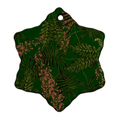 Fern Dark Green Ornament (snowflake) by snowwhitegirl