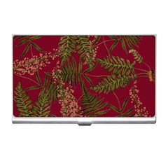 Fern Red Business Card Holder by snowwhitegirl