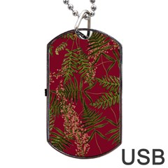 Fern Red Dog Tag USB Flash (Two Sides)