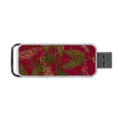 Fern Red Portable USB Flash (Two Sides)