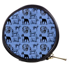 Dog Pattern Blue Mini Makeup Bag by snowwhitegirl