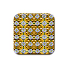 Summer Decorative Festive Rubber Square Coaster (4 Pack)  by pepitasart