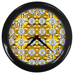 Summer Decorative Festive Wall Clock (black) by pepitasart