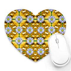 Summer Decorative Festive Heart Mousepads by pepitasart