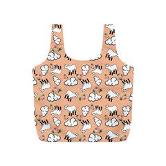 Vintage Lamb Pattern Peach Full Print Recycle Bag (s) by snowwhitegirl