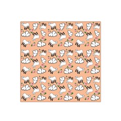 Vintage Lamb Pattern Peach Satin Bandana Scarf by snowwhitegirl