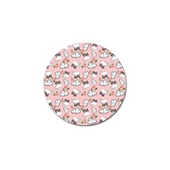 Vintage Lamb Pattern Pink Golf Ball Marker (4 Pack) by snowwhitegirl