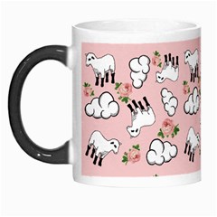 Vintage Lamb Pattern Pink Morph Mugs by snowwhitegirl