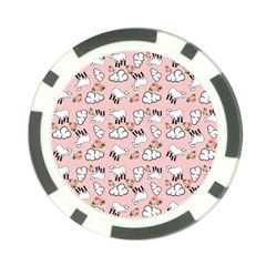 Vintage Lamb Pattern Pink Poker Chip Card Guard (10 Pack) by snowwhitegirl