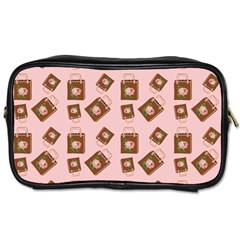 Shopping Bag Pattern Pink Toiletries Bag (one Side) by snowwhitegirl