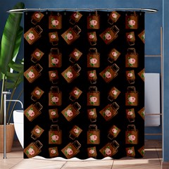 Shopping Bag Pattern Black Shower Curtain 60  X 72  (medium)  by snowwhitegirl