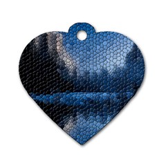 Mountain Glass Dog Tag Heart (one Side) by snowwhitegirl