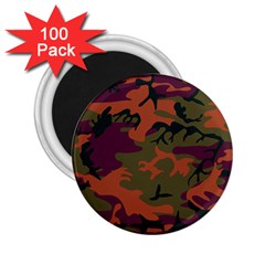 Camouflage Orange 2 25  Magnets (100 Pack)  by snowwhitegirl