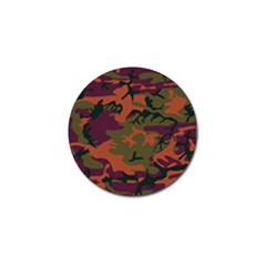 Camouflage Orange Golf Ball Marker by snowwhitegirl