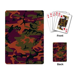 Camouflage Orange Playing Cards Single Design by snowwhitegirl