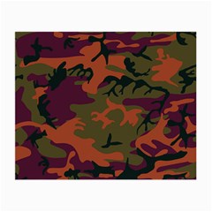 Camouflage Orange Small Glasses Cloth (2-side) by snowwhitegirl