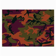 Camouflage Orange Large Glasses Cloth (2-side) by snowwhitegirl