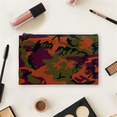 Camouflage Orange Cosmetic Bag (medium) by snowwhitegirl