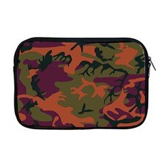 Camouflage Orange Apple Macbook Pro 17  Zipper Case by snowwhitegirl