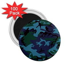 Camouflage Blue 2 25  Magnets (100 Pack)  by snowwhitegirl