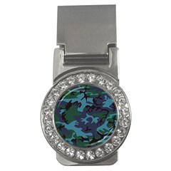 Camouflage Blue Money Clips (cz)  by snowwhitegirl