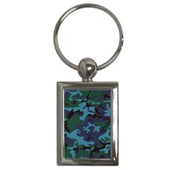 Camouflage Blue Key Chains (rectangle) 