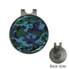 Camouflage Blue Hat Clips With Golf Markers by snowwhitegirl