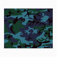 Camouflage Blue Small Glasses Cloth (2-side) by snowwhitegirl