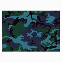 Camouflage Blue Large Glasses Cloth (2-side) by snowwhitegirl