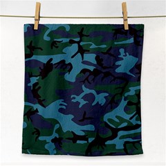 Camouflage Blue Face Towel by snowwhitegirl