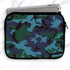 Camouflage Blue Apple Ipad 2/3/4 Zipper Cases by snowwhitegirl