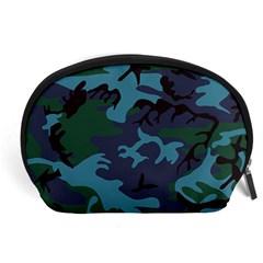 Camouflage Blue Accessory Pouch (large) by snowwhitegirl