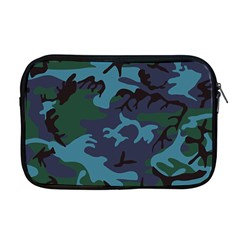 Camouflage Blue Apple Macbook Pro 17  Zipper Case by snowwhitegirl