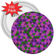 Retro Pink Purple Geometric Pattern 3  Buttons (100 pack) 