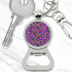 Retro Pink Purple Geometric Pattern Bottle Opener Key Chains