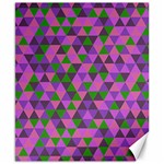 Retro Pink Purple Geometric Pattern Canvas 8  x 10  8.15 x9.66  Canvas - 1