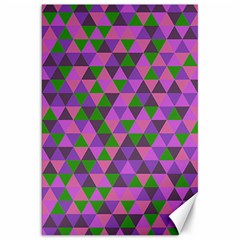 Retro Pink Purple Geometric Pattern Canvas 20  x 30 