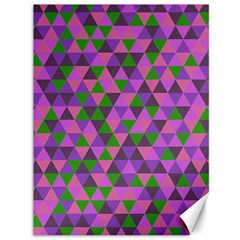 Retro Pink Purple Geometric Pattern Canvas 36  x 48 