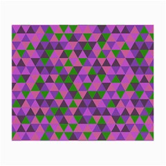 Retro Pink Purple Geometric Pattern Small Glasses Cloth (2-Side)