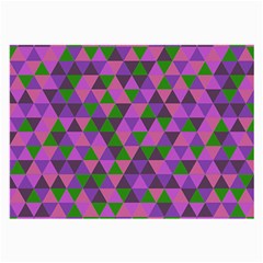 Retro Pink Purple Geometric Pattern Large Glasses Cloth (2-Side)