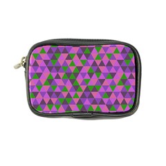 Retro Pink Purple Geometric Pattern Coin Purse