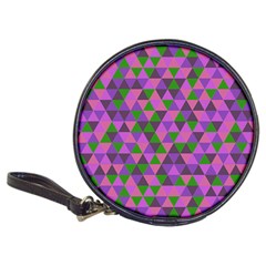 Retro Pink Purple Geometric Pattern Classic 20-CD Wallets