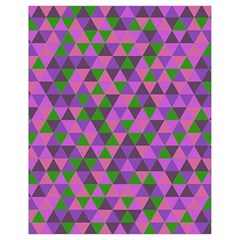 Retro Pink Purple Geometric Pattern Drawstring Bag (Small)